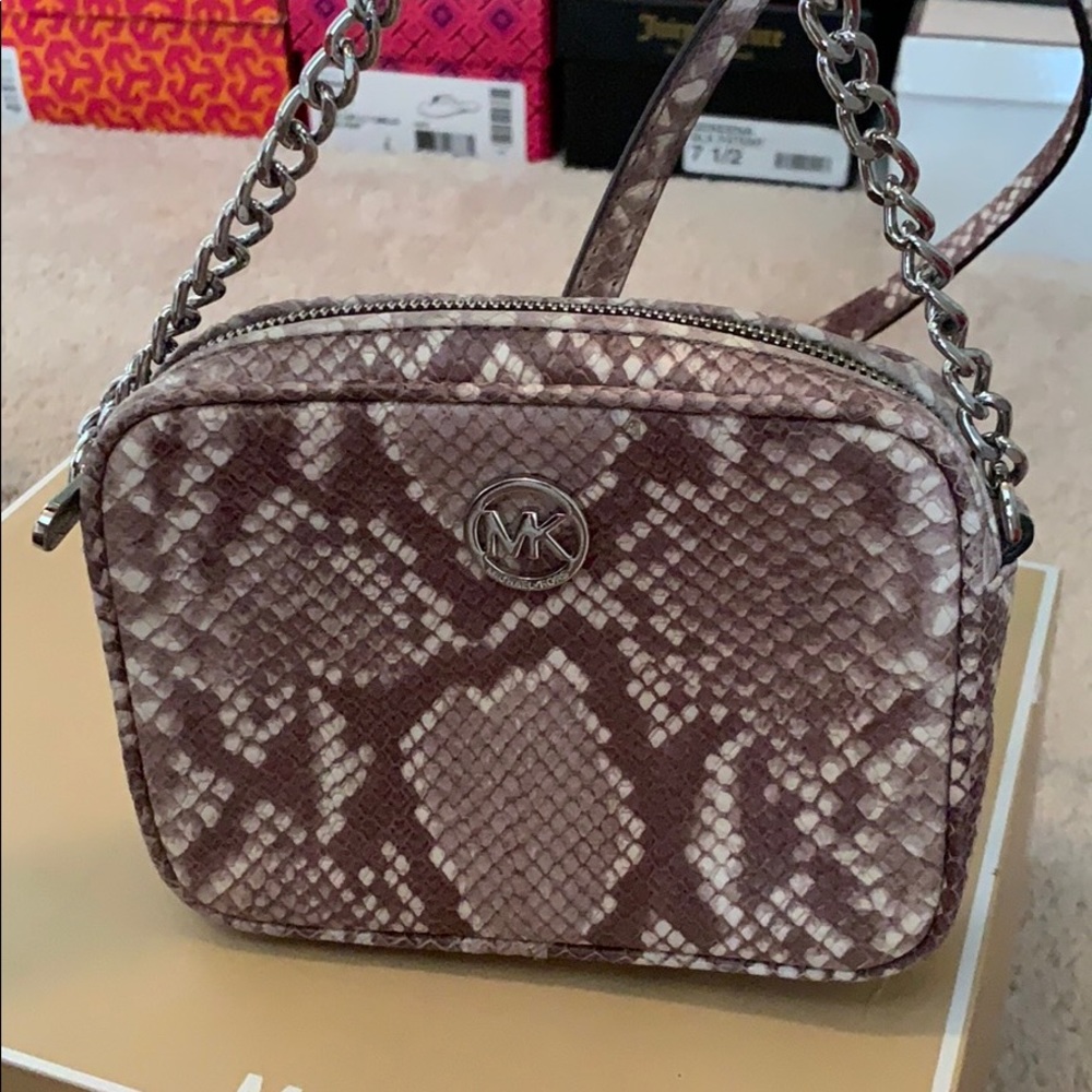 Michael Kors Python Chain Crossbody - Picture 3 of 3